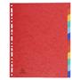 Dividers, cardboard, A4+, 12 parts, EXACOMPTA, colorful