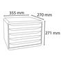 Filing-box, plastic, 5 cabinet, EXACOMPTA 