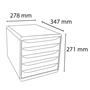 Filing-box, plastic, 5 cabinet, EXACOMPTA 