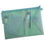 Pocket with zip, mesh, A4, EXACOMPTA 