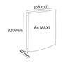 Ring binder, 4 ring, 40 mm, A4, EXACOMPTA, light blue