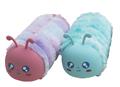 Pencil case, with zipp, fur-silicone, EXACOMPTA "Caterpillar", assorted colors