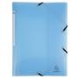 Flap folder, PP, A4, EXACOMPTA "Chromaline Pastel", blue