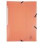 Flap folder, PP, A4, EXACOMPTA "Chromaline Pastel", coral