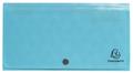 Expanding folder, 260x140 mm, PP, 7 compartments, EXACOMPTA "Pop'NCo", cyan