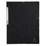 Flap folder, pressboard, A4, EXACOMPTA, black