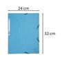 Flap folder, pressboard, A4, EXACOMPTA, turquiose