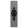 Information board, self-adhesive, 4,4 x 16,5 cm, aluminum effect, EXACOMPTA, "Women"