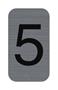 Information board, self-adhesive, 2,5x4,4 cm, aluminum effect, EXACOMPTA, 5