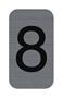 Information board, self-adhesive, 2,5x4,4 cm, aluminum effect, EXACOMPTA, 8