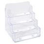 Card holder, desktop, 4 compartment, EXACOMPTA "Office", transparent