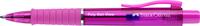 Ballpoint pen, 0,7 mm, push button, fuchsia body, FABER-CASTELL 