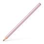 Graphite pencil, B, triangular, FABER-CASTELL "Sparkle Jumbo", metallic rose