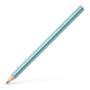 Graphite pencil, B, triangular, FABER-CASTELL "Sparkle Jumbo", metallic ocean blue