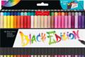Fibre pen set, with holder, FABER-CASTELL "Black Edition", 50 different colors