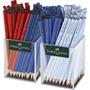 Graphite pencil display, B, triangular, FABER-CASTELL "Grip 2001", assorted