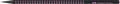 Graphite pencil, B, triangular, FABER-CASTELL, "Sparkle Midnight", black/pink 