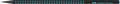 Graphite pencil, B, triangular, FABER-CASTELL, "Sparkle Midnight", black/ocean blue