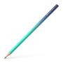 Graphite pencil, B, triangular, FABER-CASTELL "Flow", turquoise blue