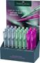 Ballpoint pen display, 0,7 mm, push button, FABER-CASTELL "Poly Ball View", assorted colors