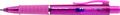 Ballpoint pen, 0,7 mm, push button, fuchsia body, FABER-CASTELL "Poly Ball View", blue