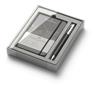 Ballpoint pen and notepad set, in box, FABER-CASTELL "Ambition", black