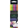 Fineliner set, 0,4 mm, FABER-CASTELL "Grip", 5 different neon colours