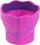 Brush holder, plastic, FABER-CASTELL "Click&Go", pink