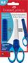 Scissors, school, with blade guard, FABER-CASTELL, blue