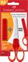 Scissors, school, with blade guard, FABER-CASTELL, red