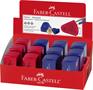 Sharpener display, two-hole, 2 containers, FABER-CASTELL, blue-red
