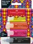 Highlighter set, FABER-CASTELL "Glassy", 3 different neon colors + black