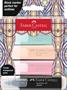 Highlighter set, FABER-CASTELL "Glassy", 3 different pastel colors + black