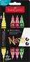 Decormarker set, 1.0/3.0 mm, double-ended, acrylic, FABER-CASTELL "Shake&Paint", 4 different neon colors