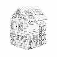 Playhouse, colorable, cardboard, FELLOWES, Coffee House
