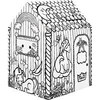 Playhouse, colorable, cardboard, FELLOWES, Unicorn House
