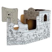 Playhouse, colorable, cardboard, FELLOWES, Pirate Ship