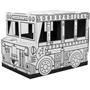 Playhouse, colorable, cardboard, FELLOWES, Bus