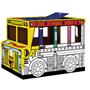 Playhouse, colorable, cardboard, FELLOWES, Bus