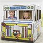 Playhouse, colorable, cardboard, FELLOWES, Bus