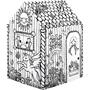 Playhouse, colorable, cardboard, FELLOWES, Unicorn House
