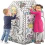 Playhouse, colorable, cardboard, FELLOWES, Unicorn House