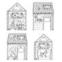 Playhouse, colorable, cardboard, FELLOWES, Birthday House