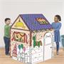 Playhouse, colorable, cardboard, FELLOWES, Birthday House