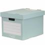 Storage box, carton, 33,3x28,5x39 cm FELLOWES, "Style", green-white