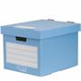 Storage box, carton, 33,3x28,5x39 cm FELLOWES, "Style", blue-white