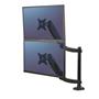 Monitor arm, for two monitors, FELLOWES, "Platinum Series™ Dual Stacking", black