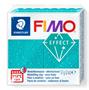 Modeling clay, 57 g, bakeable, FIMO "Effect", glittery turquoise