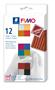Modelling clay set, 12x25 g, oven-hardening, FIMO "Leather Colours", 12 assorted colours