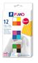 Modelling clay set, 12x25 g, oven-hardening, FIMO "Soft Basic", 12 assorted colours